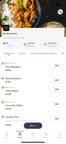 Bombay Bistro Online screenshot