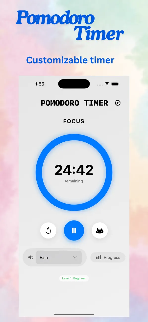 #1. Pomodoro Timer deepfocus (iOS) Von: Kanthipriya Mahale