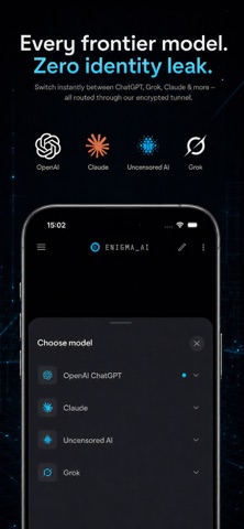 EnigmaAI - Private AI Chat iPhone screenshot