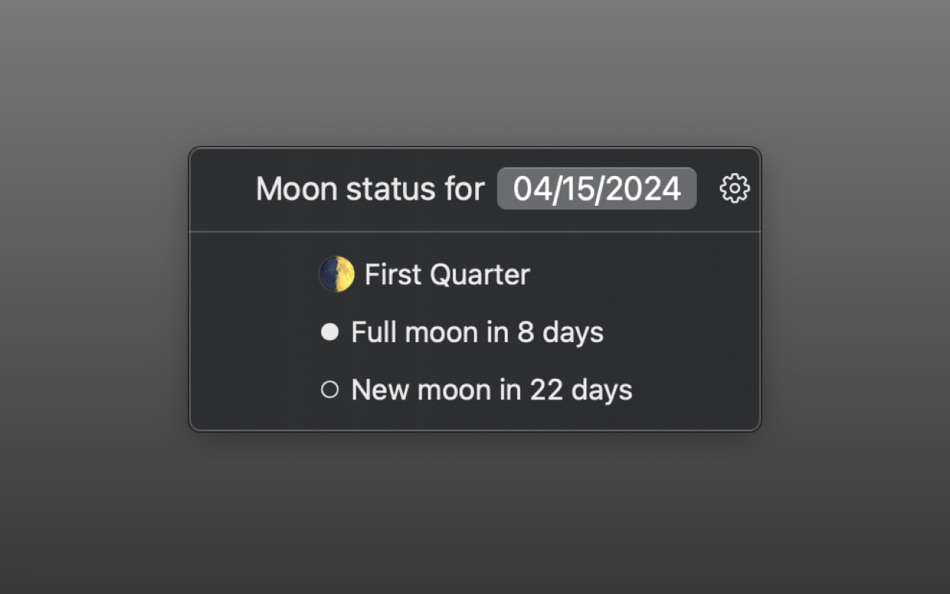 #2. Tiny Moon (macOS) Podle: Manuel Lopez