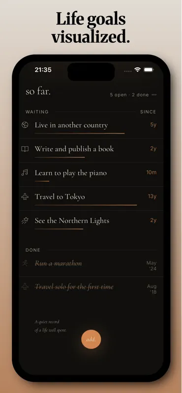 so far. - simple bucket list screenshot 1 of 3