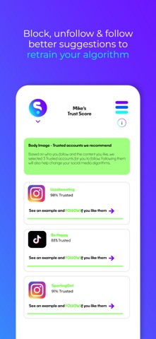 Sway.ly: Social Media Safety iPhone screenshot