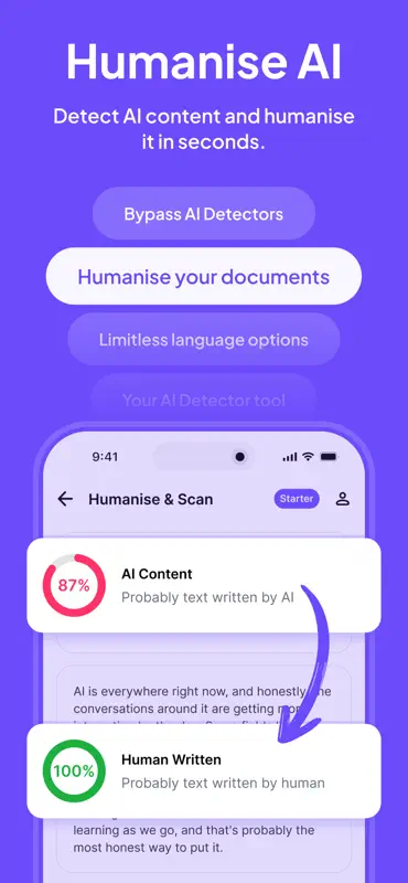 Walter: AI Detector Humaniser screenshot 1 of 3