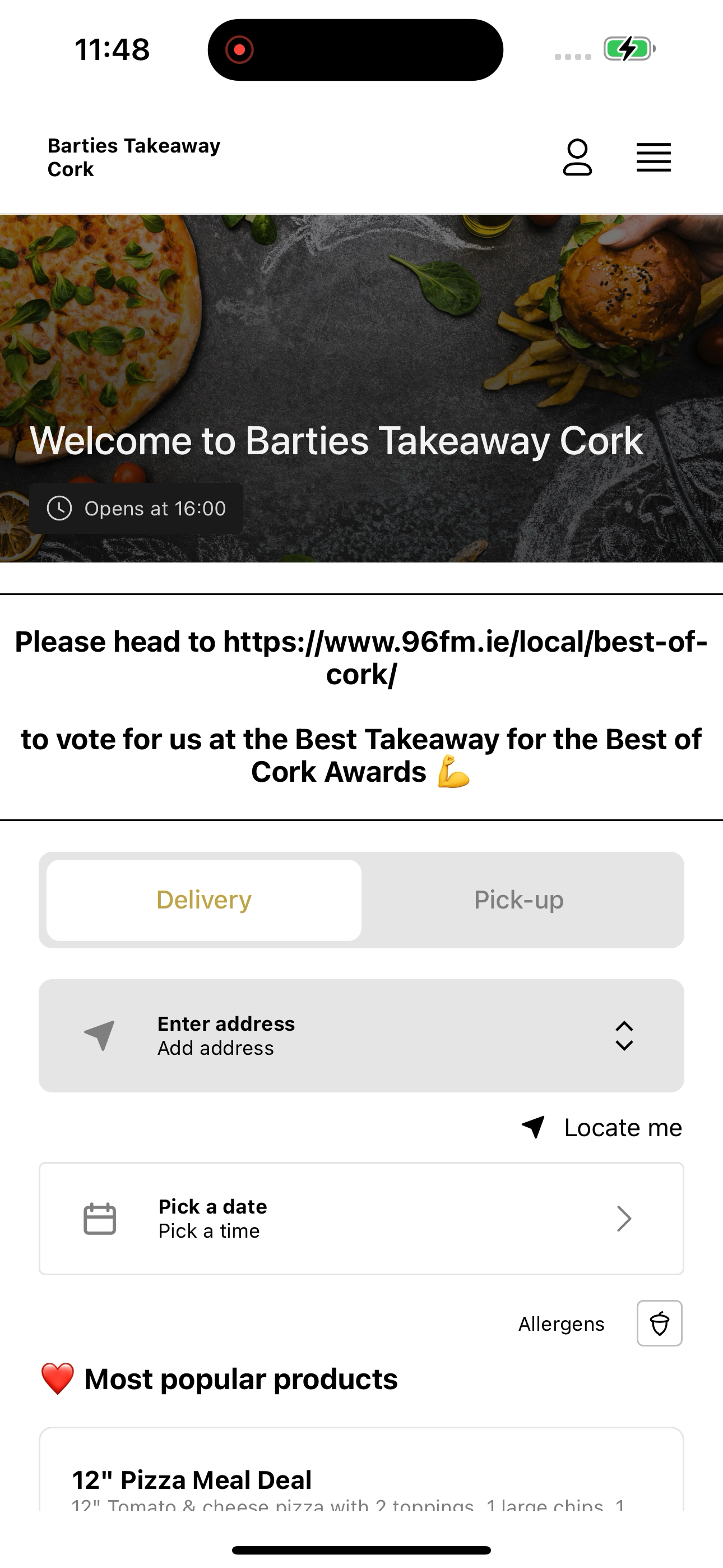 Barties Takeaway Cork screenshot 6