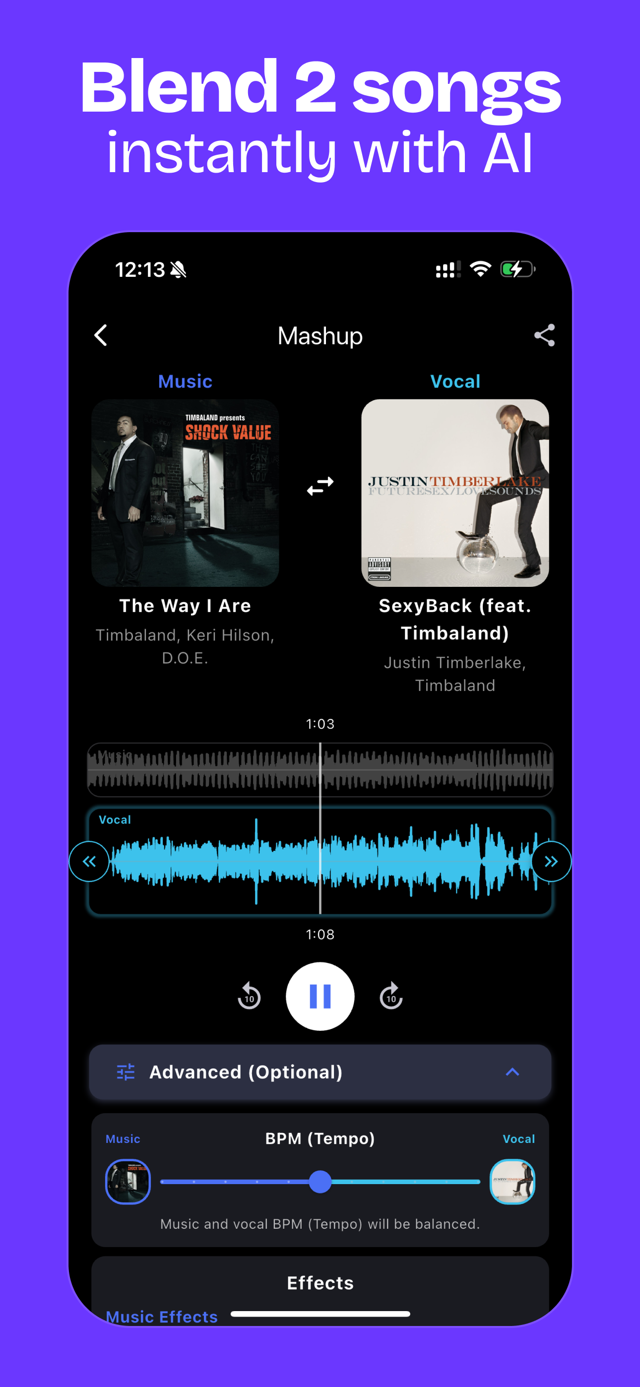 AI DJ - Mashup Maker Vocal