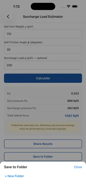 Civil Site Calculator screenshot 4