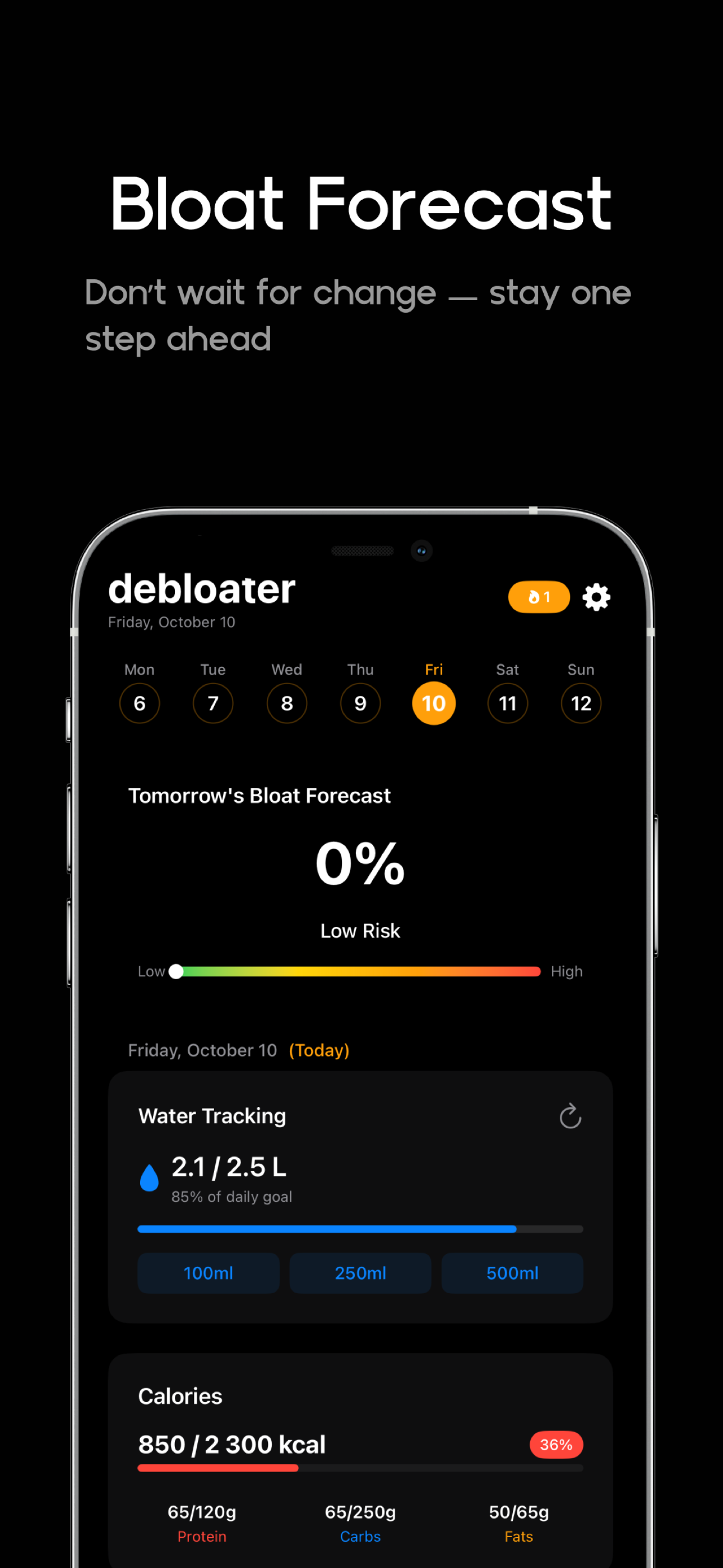 Debloat Face AI: Food & Water