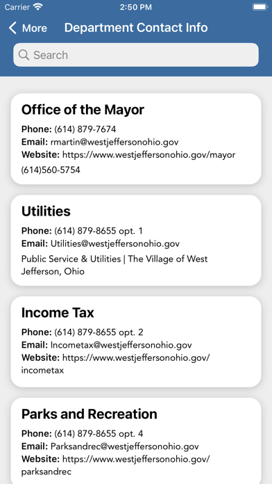 Village of West Jefferson Ohio Screenshot