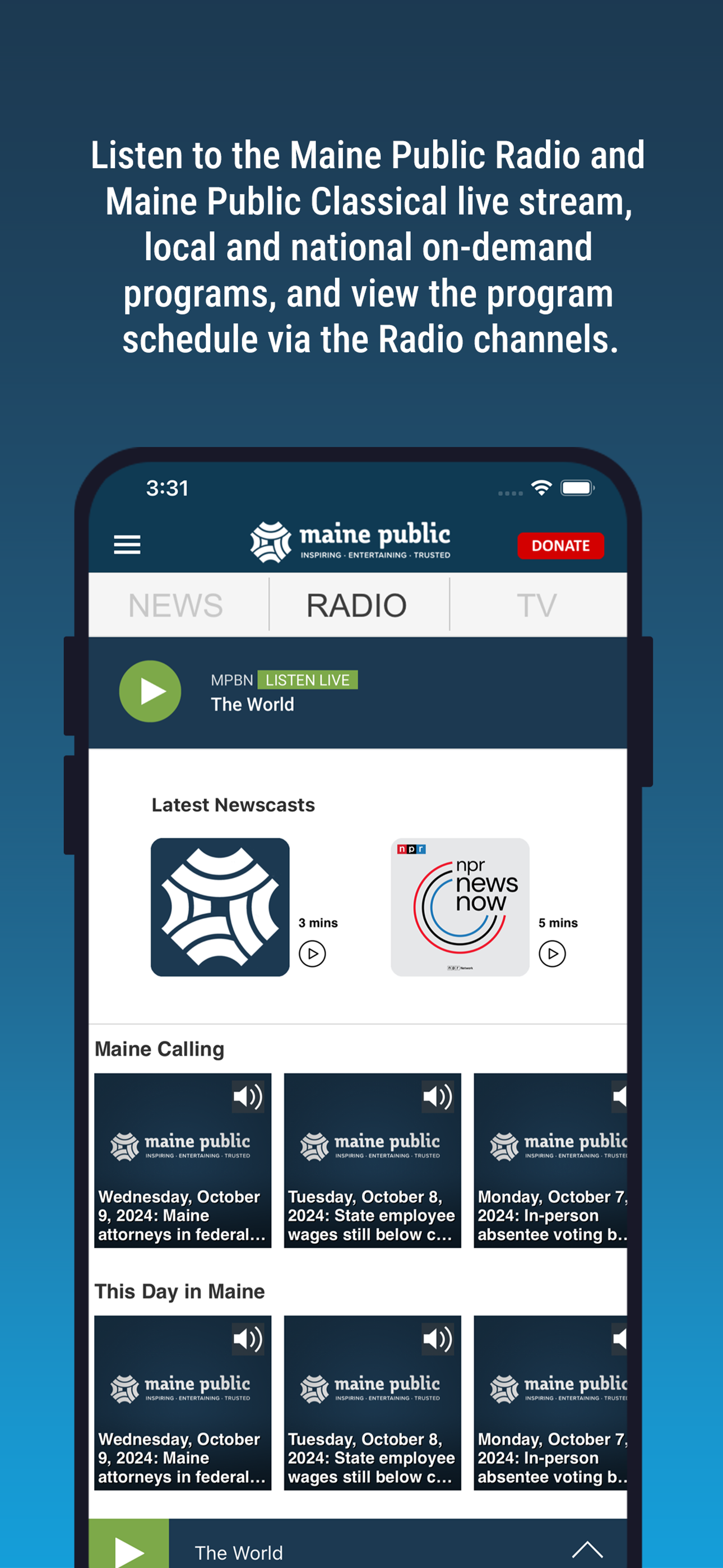 Maine Public Broadcasting App screenshot 4