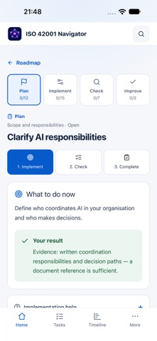 ISO 42001 Navigator screenshot 2