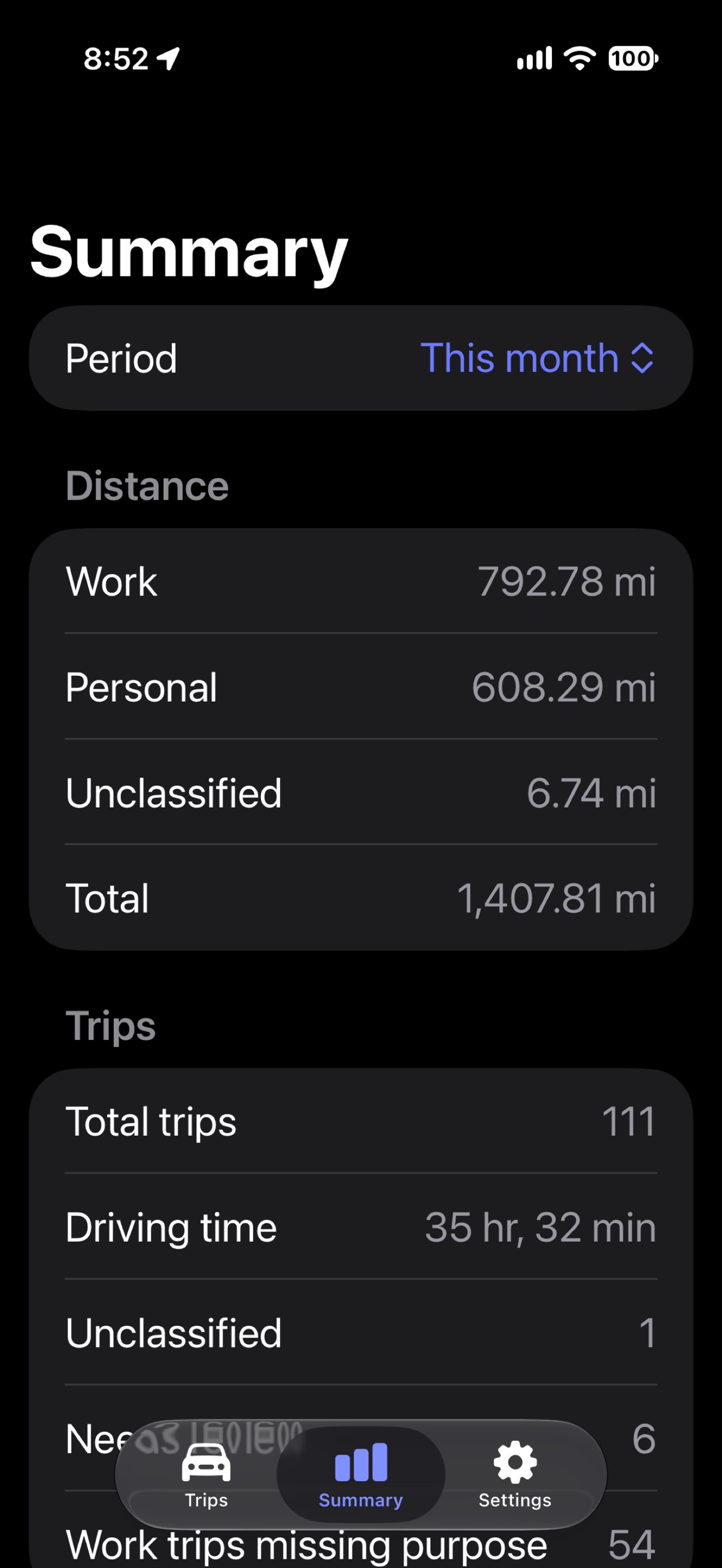 Screenshot 2 of TripSwipe Mileage