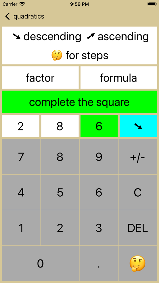#1. Quadratic Equations (iOS) Podle: Walter Kissach