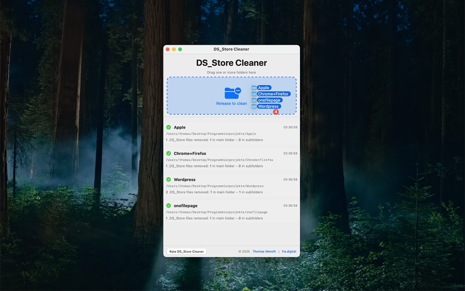DS_Store Cleaner (macOS) 由: Thomas Meroth DS_Store Cleaner (macOS) 由: Thomas Meroth