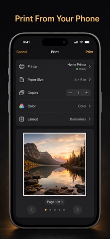 Photo Printer: Print to Size iPhone screenshot