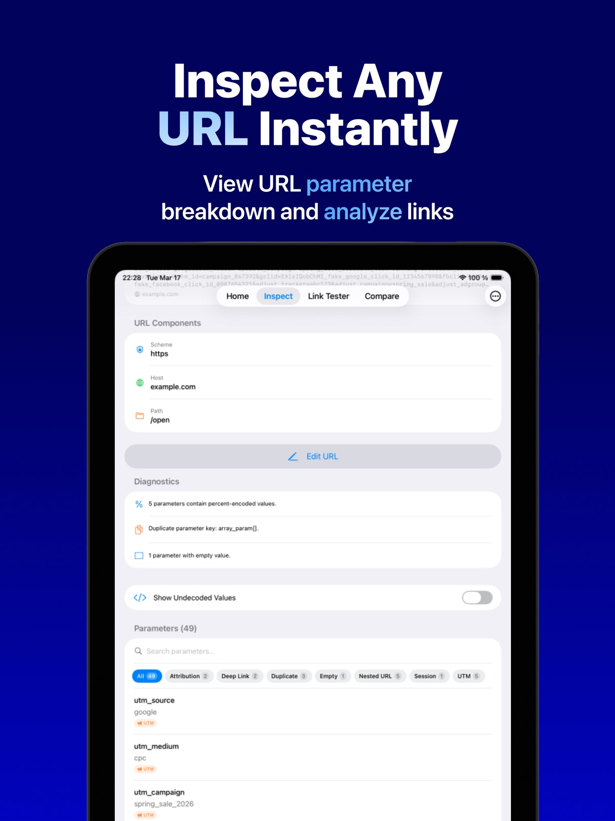 URL Inspector & Link Tester ipad screenshot 3
