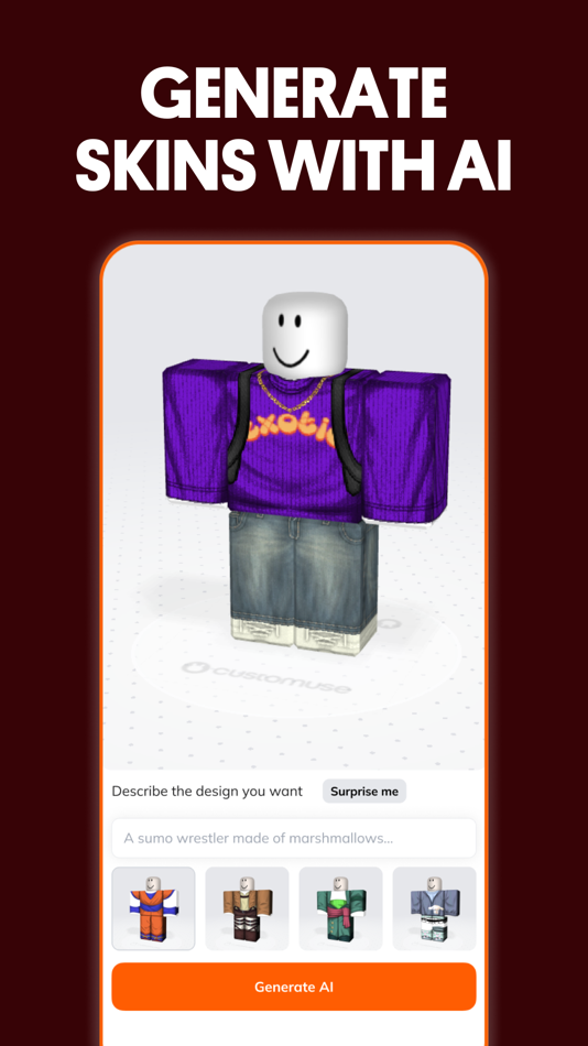 #7. Customuse: 3D Skin Creator (iOS) 由: Customuse
