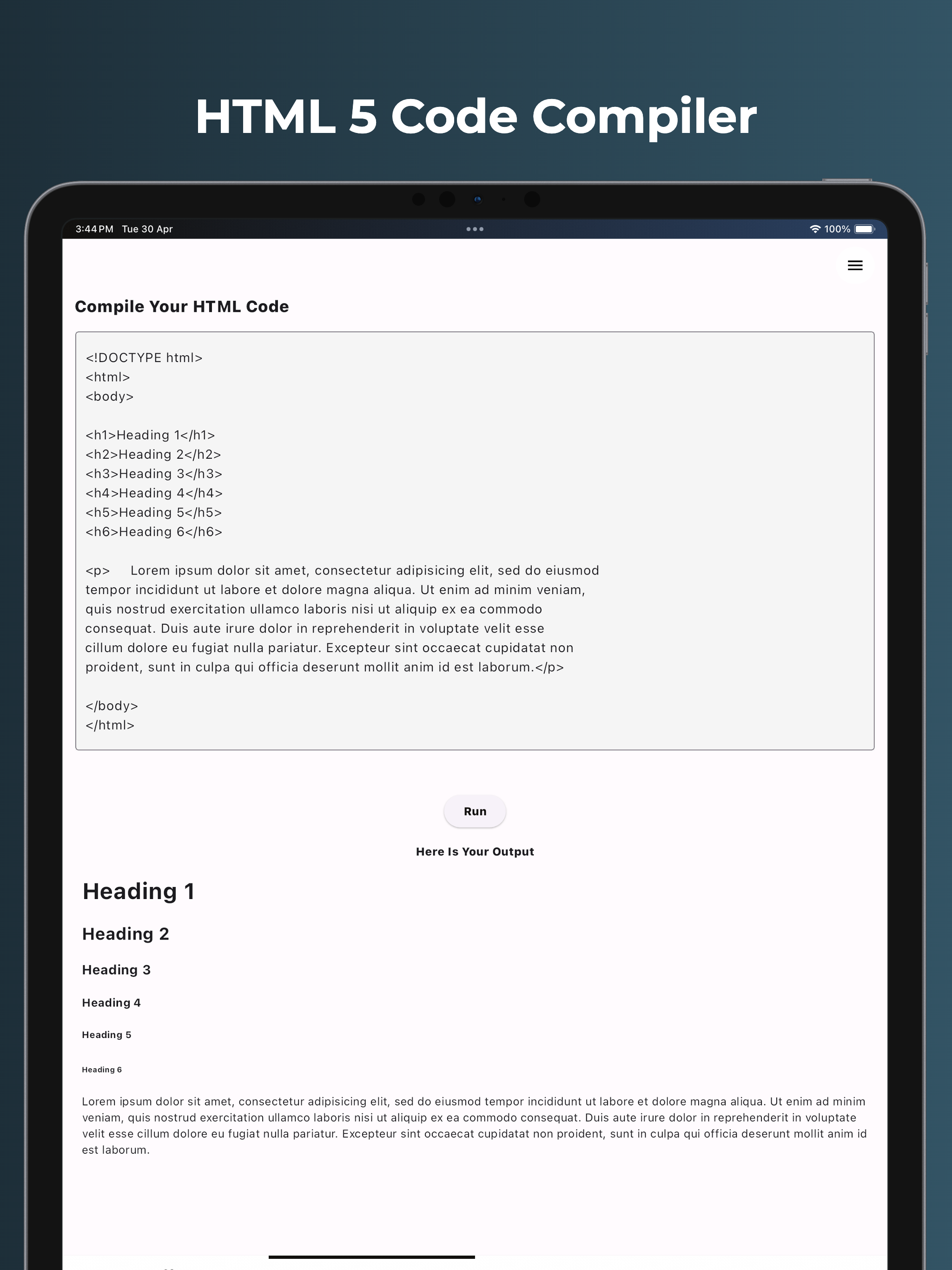 Learn HTML 5 Tutorials