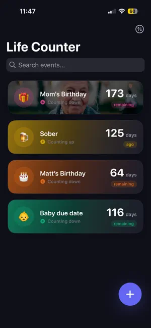 Life Counter - Countdown & Up screenshot 1