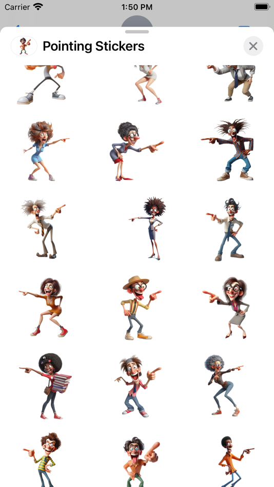#2. Pointing Stickers (iOS) Podle: Paul Scott