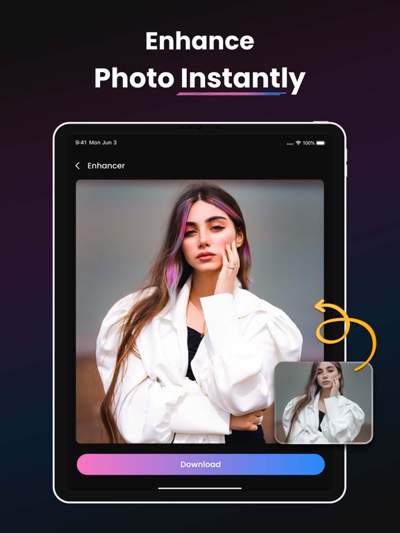 PixGlow: AI Photo Editor iPad screenshot 4 - Photo & Video app
