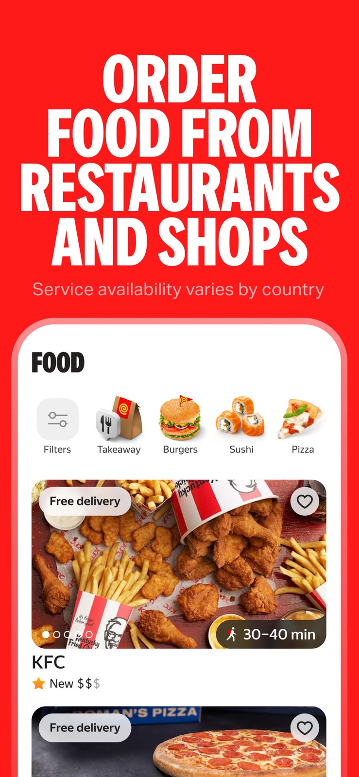 Yango: taxi, food, delivery iphone screenshot 4