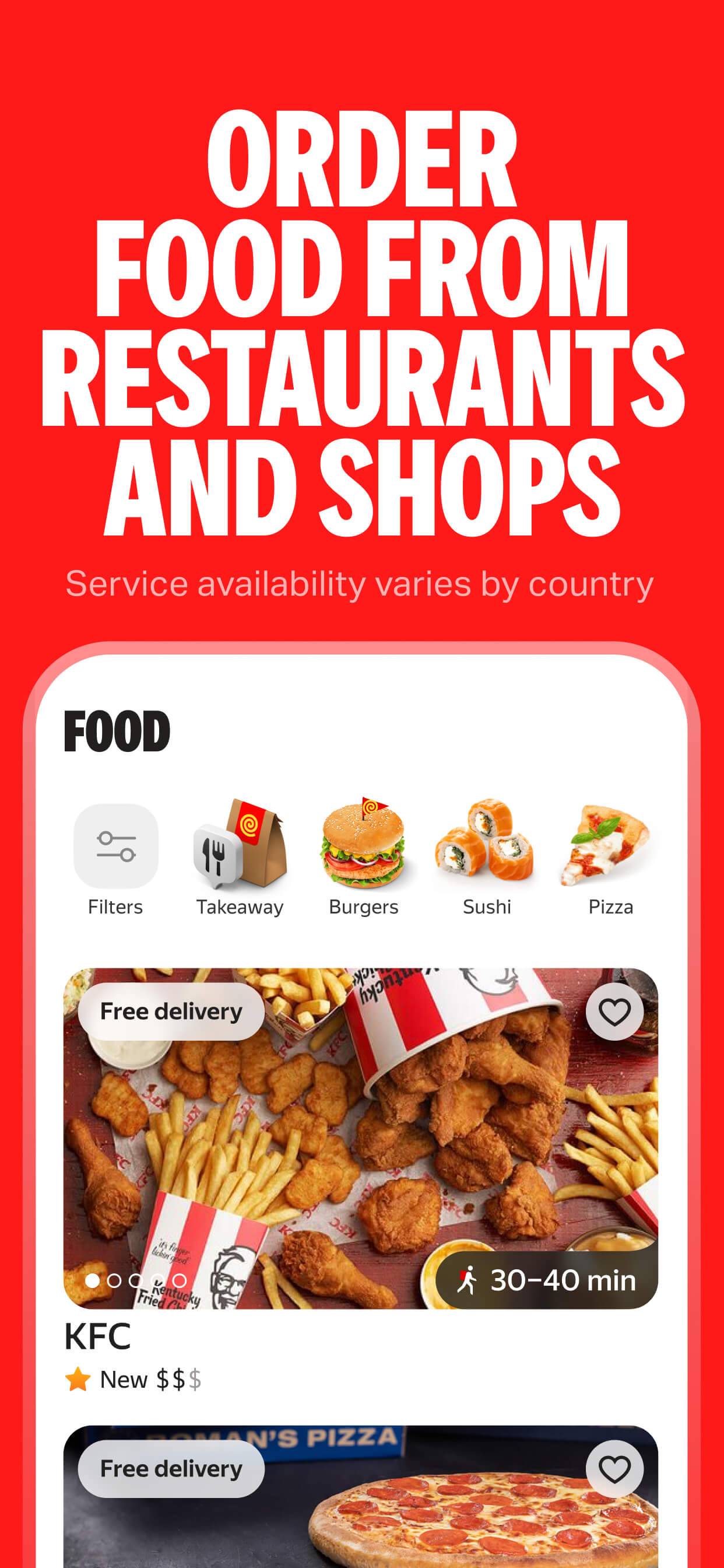 Yango: taxi, food, delivery screenshot 4