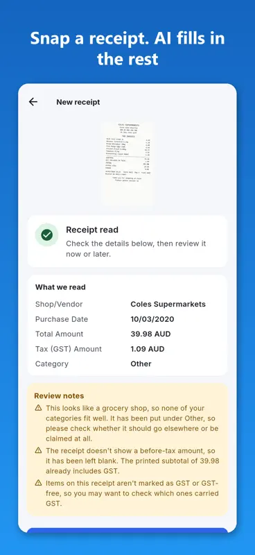 Intelligent Receipt screenshot 2 of 8