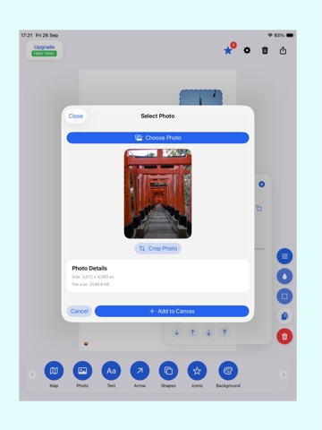 Travel Story Creator iPad screenshot