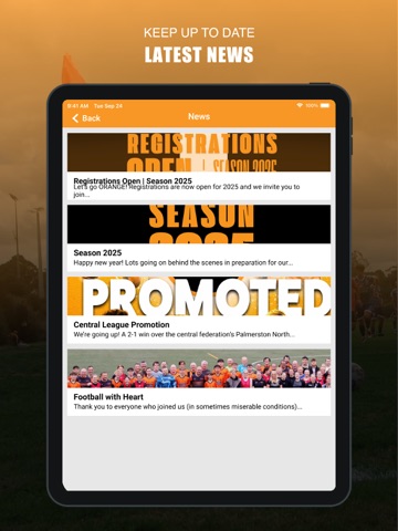 Upper Hutt City Football iPad screenshot