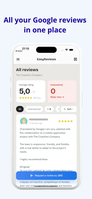 EasyReviews - Google Reviews screenshot 1