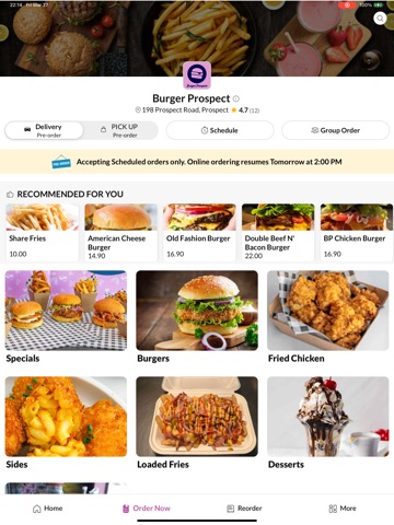 Burger Prospect iPad screenshot