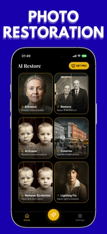 AI Old Photo Restoration iPhone screenshot