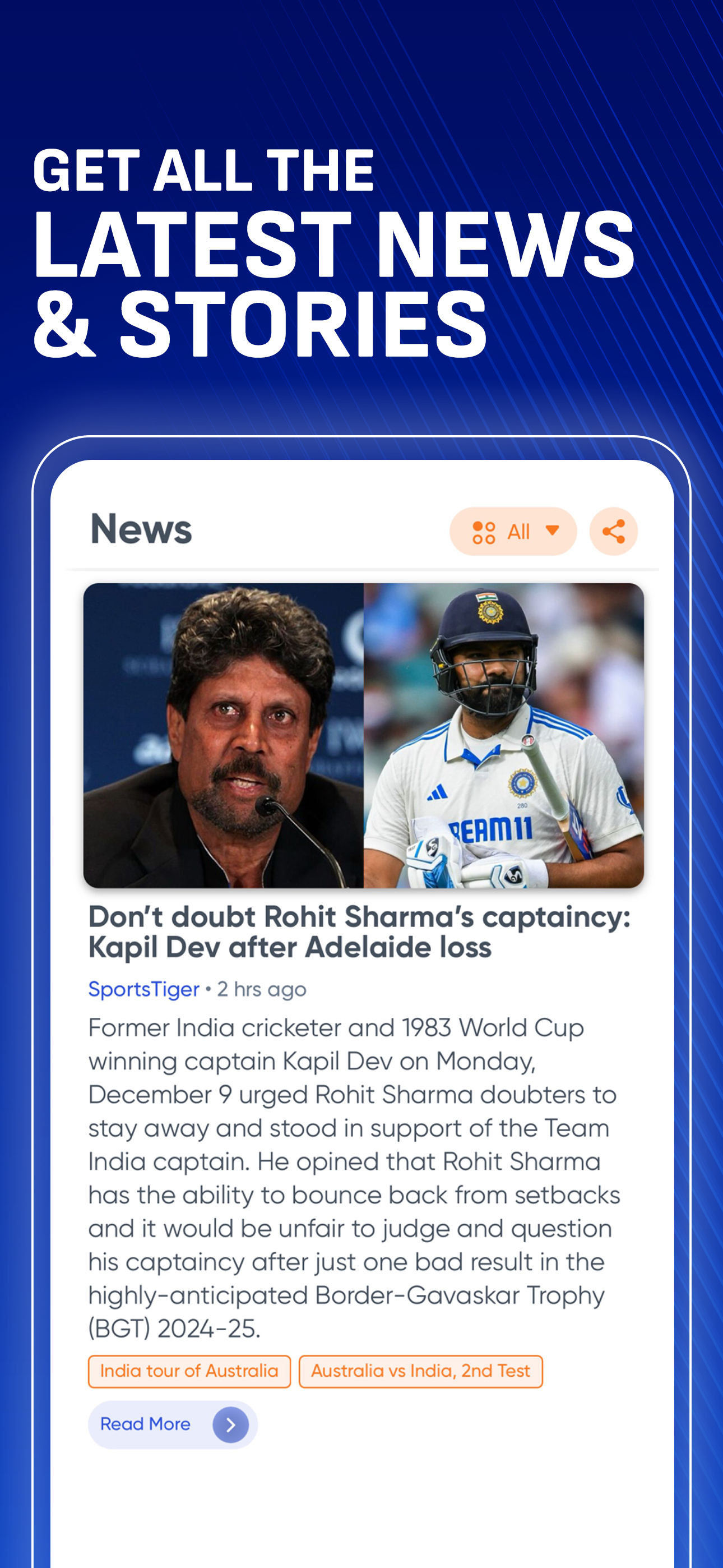 SportsTiger Live Score & News