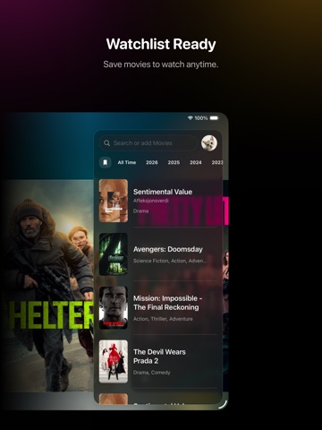 Movfolio - Movie Log & Scanner iPad screenshot