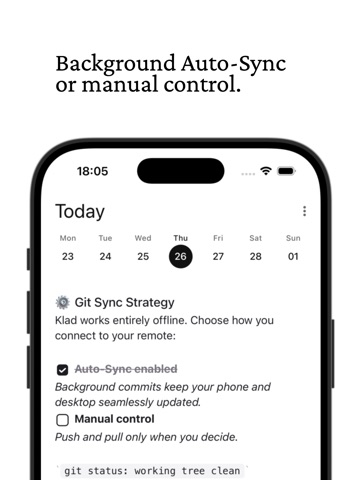 Klad: Git & Markdown Notes iPad screenshot