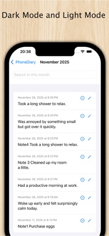 PhoneDiary Tagebuch screenshot