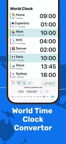 World Clock Time Zone Widget screenshot