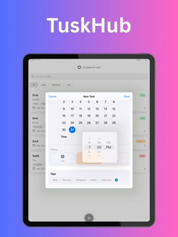 Task Center iPad screenshot