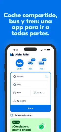 Captura de pantalla de BlaBlaCar: Viaja Por Menos en iPhone 1