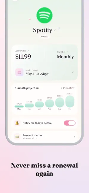 SubBye - Subscription Tracker screenshot 2