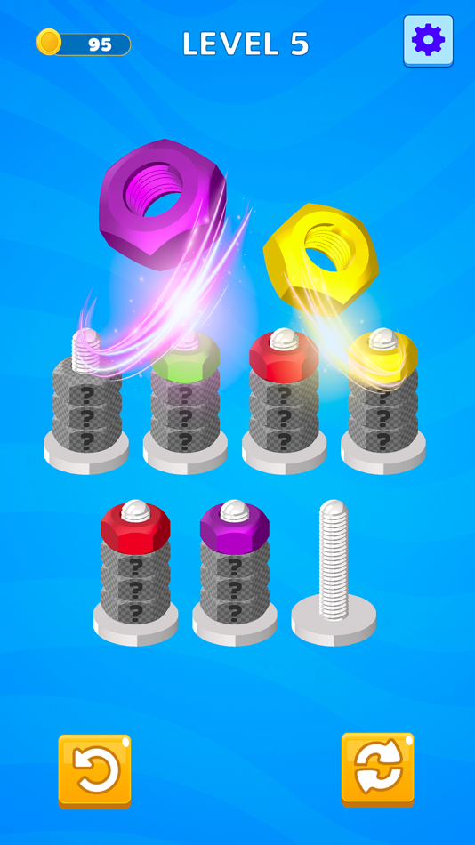 #1. Nuts Color Bolts: Sorting Game (iOS) Bởi: The Game Storm Studios (Pvt) Ltd
