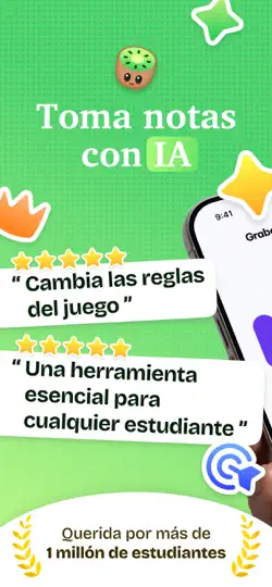 Captura de pantalla de Kiwi AI - Notetaker en iPhone 1