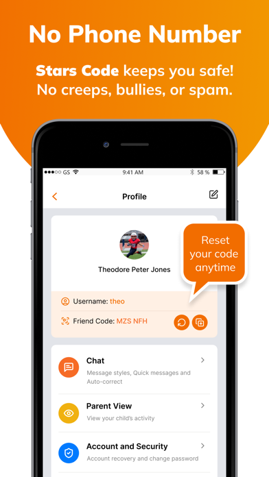 Stars Messenger Kids Safe Chat iPhone screenshot 2 - Social Networking app