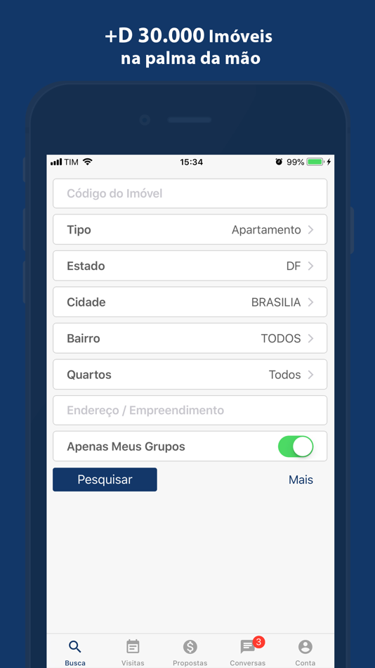#2. CRM Imob - DFimóveis (iOS) By: Timipro Soluções de TI Regionalizadas
