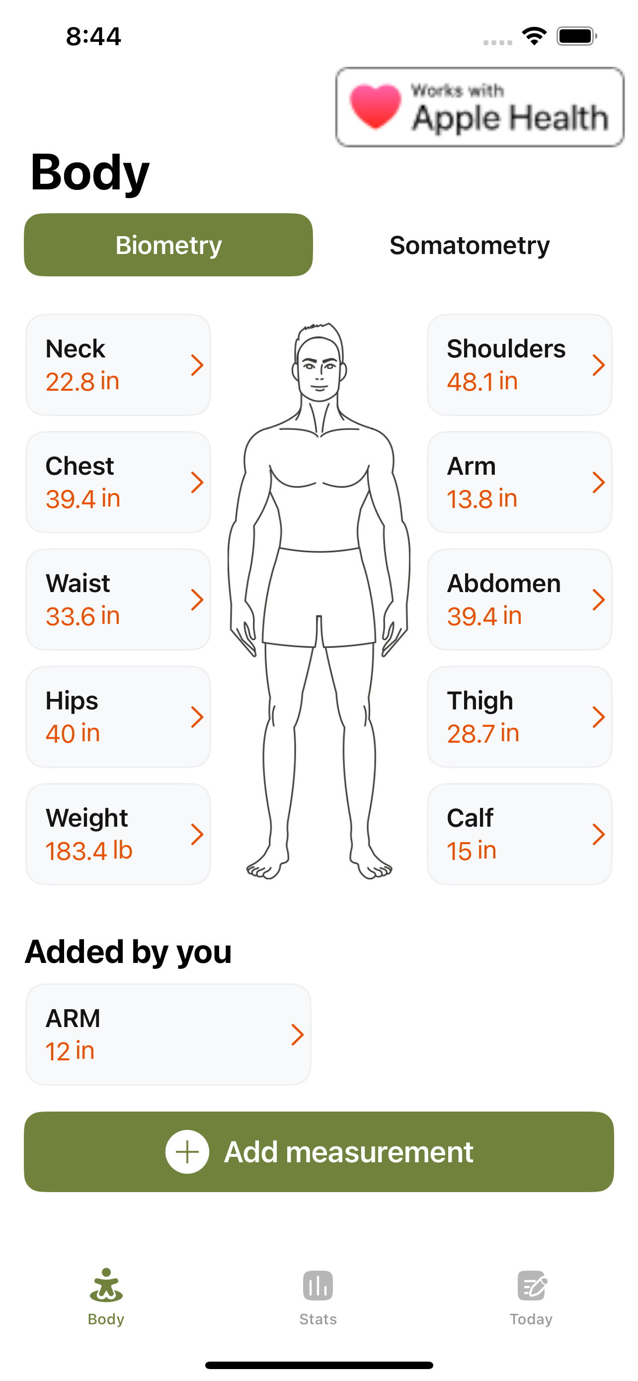 Body Size - Track & Measure