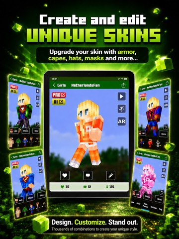 Skins for Minecraft AI 3D iPad screenshot
