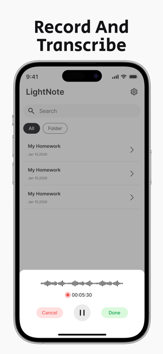 LightNote-AI Note Taker Screenshot 2 of 6