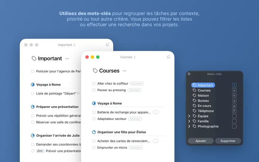Capture d'écran de Things 3 sur iPhone 6