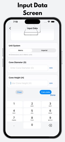 Cones Calculator Pro のスクリーンショット