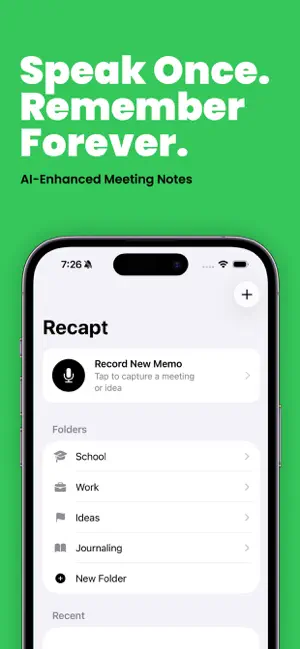 Recapt: AI Powered Note Taking screenshot 1
